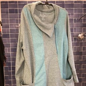 Teal and gray LUR tunic with pockets XL